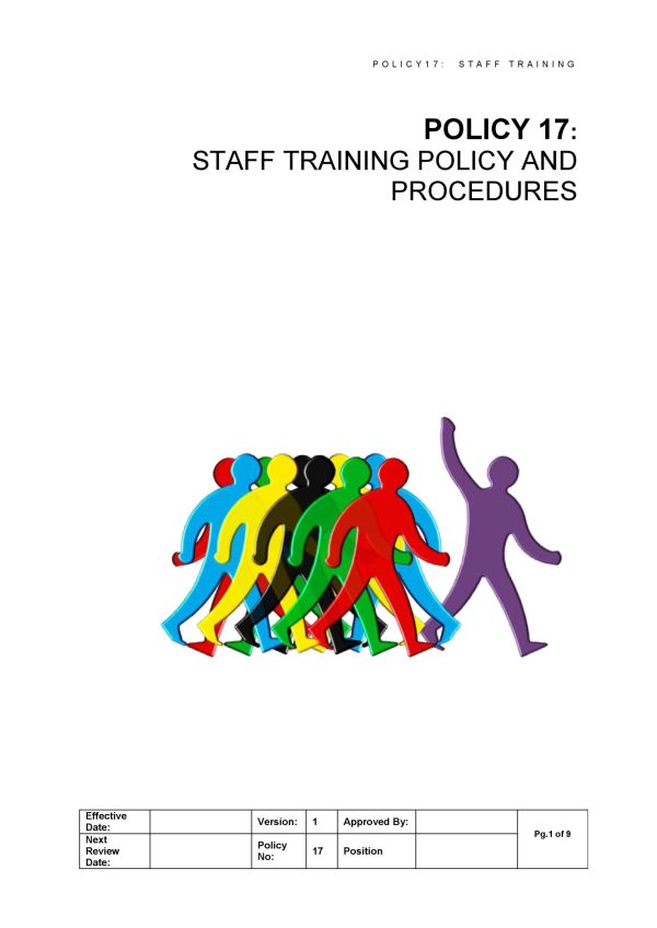 ETD QMS Policy 17 - Staff Training Policy and Procedures