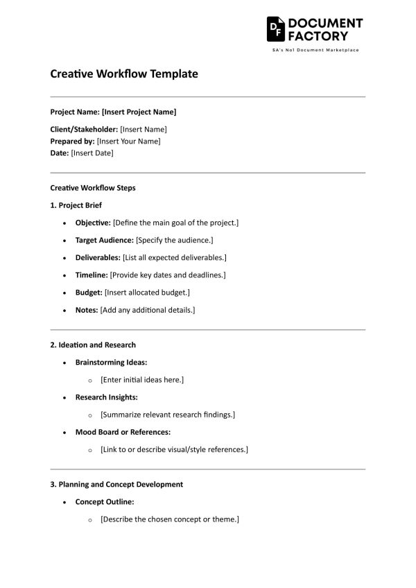 Creative Workflow Template