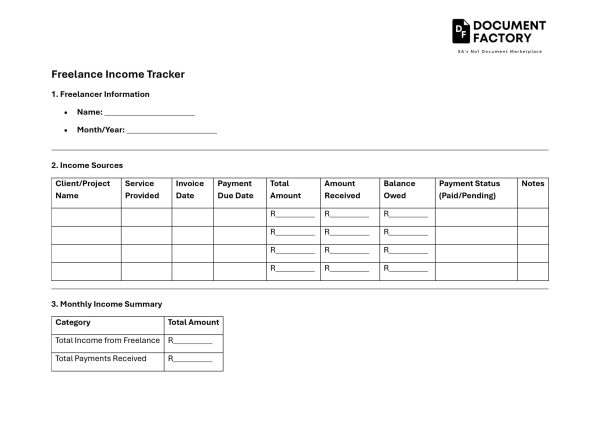 Freelance Income Tracker