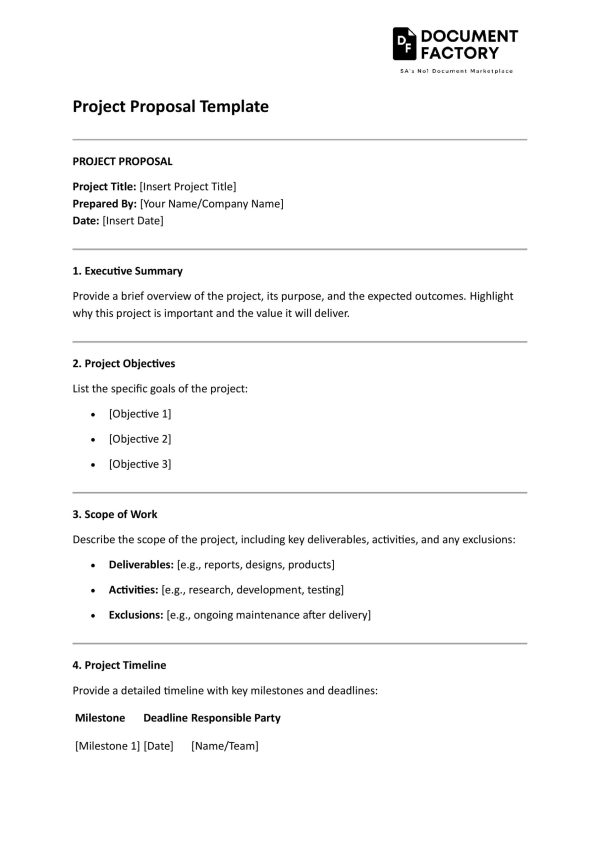 Project Proposal Template