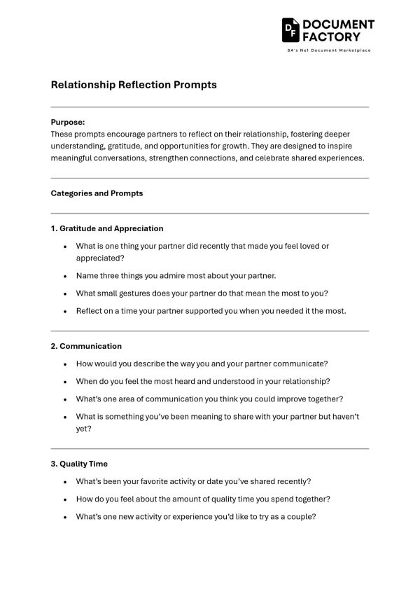 Relationship Reflection Prompts