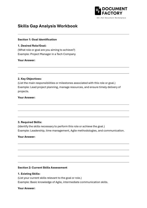 Skills Gap Analysis Workbook