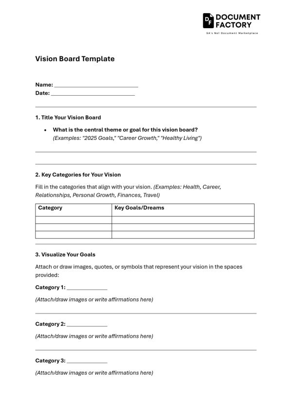 Vision Board Template